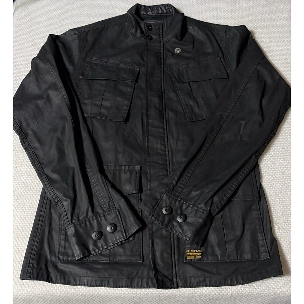 G-Star RAW Men’s L Black Military Utility Field Jacket 100% Cotton